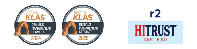 KLAS Research Best in KLAS Logos and r2 HITRUST Certified logo